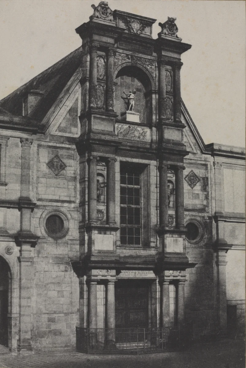Portico of the Château d'Anet, now at the École des Beaux-Arts, Paris by Charles Marville, photograph, 1851