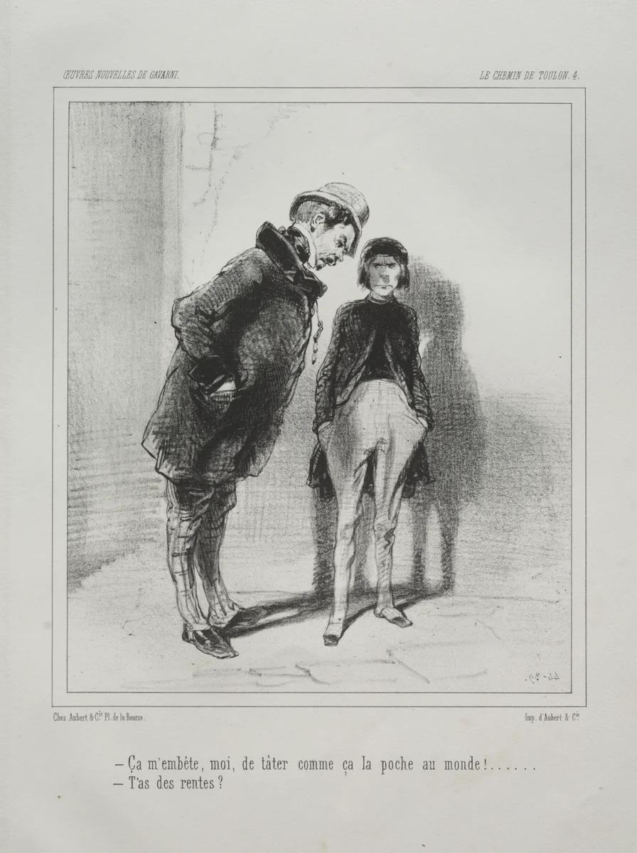 Chemin de Toulon by Paul Gavarni, print, 1824-1866