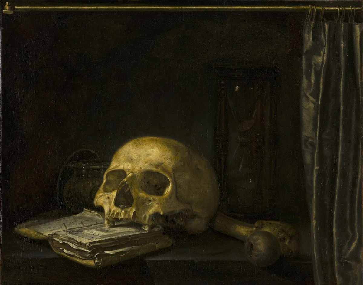 Vanitas Still Life by anonymous, painting, 1650