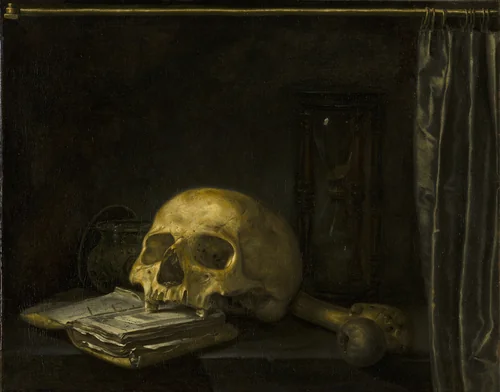 Vanitas Still Life by anonymous, painting, 1650