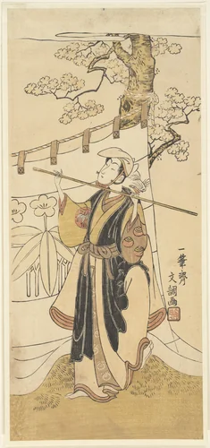 The Actor Yamashita Kyonosuke in the Role of Tamarimaru by Ippitsusai Bunchō (一筆齊文調), print, 1759-1779