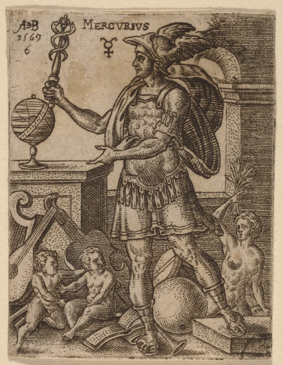 Mercury by Abraham de Bruyn, print, 1569