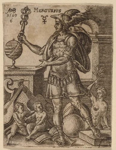 Mercury by Abraham de Bruyn, print, 1569