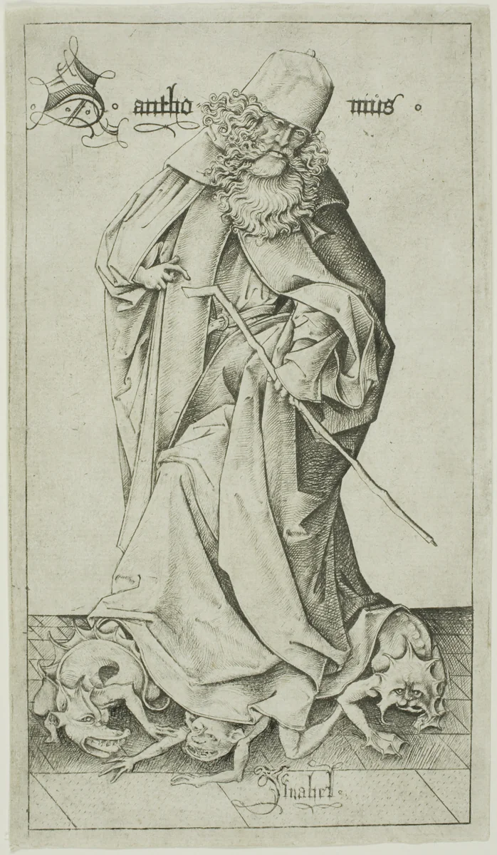 St. Anthony by Israhel van Meckenem, print, 1470-1475