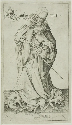 St. Anthony by Israhel van Meckenem, print, 1470-1475