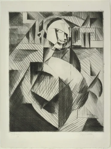 Portrait of an Actor (Félix Barré) [Portrait de un acteur (Félix Barré)] by Jacques Villon, print, 1913
