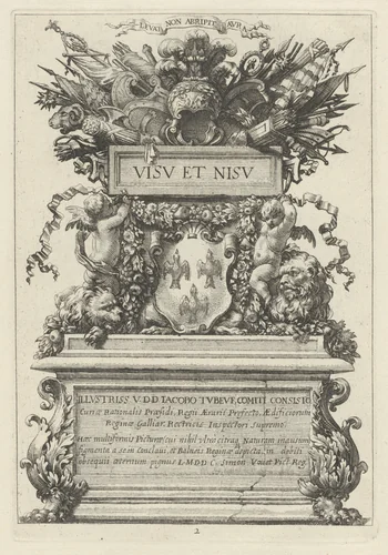 Frontispiece by Michel Dorigny; Simon Vouet, print, 1647