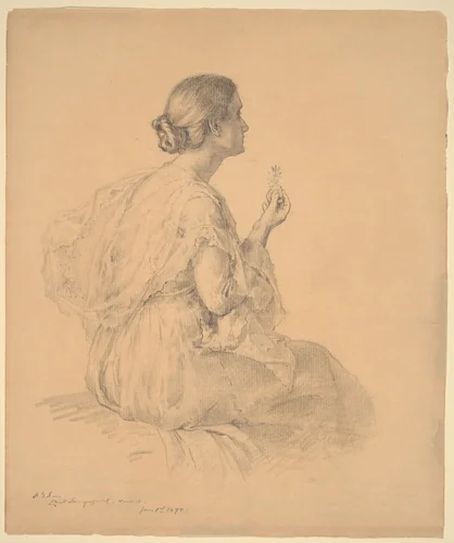 Portrait of the Artist's Wife by Elliott Daingerfield, drawing, 1898