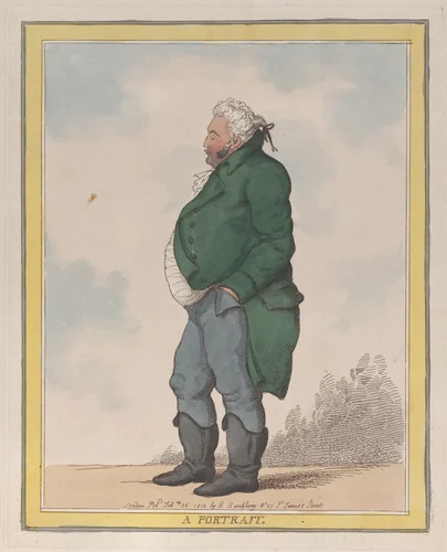 A Portrait (George, 3rd Earl of Pomfret) by Thomas Rowlandson, print, 1812