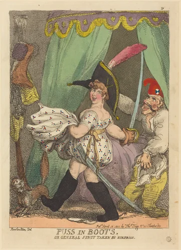 Puss in Boots, or General Junot taken by Surprise by Thomas Rowlandson, print, 1811