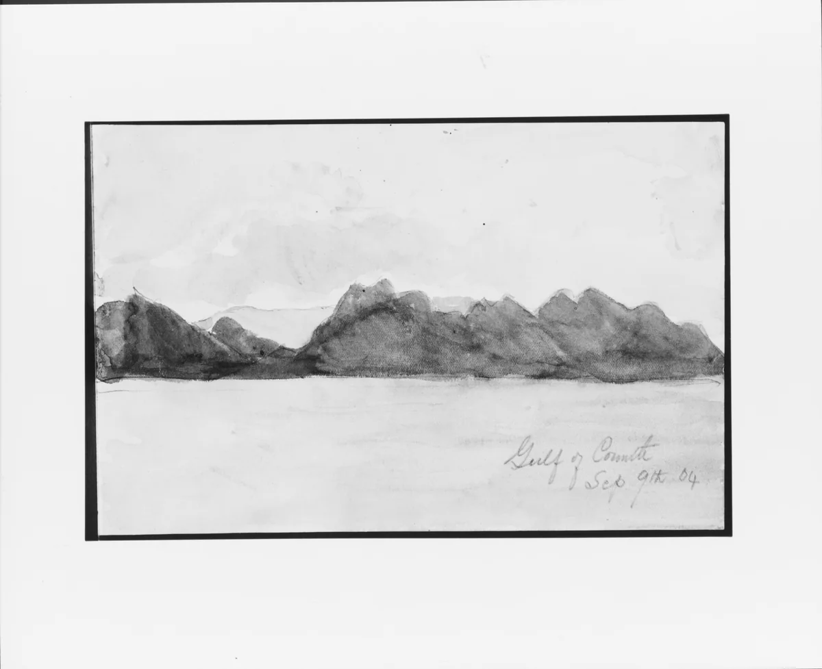 Gulf of Corinth (from Sketchbook) by Mary Newbold Sargent, artwork, 1904
