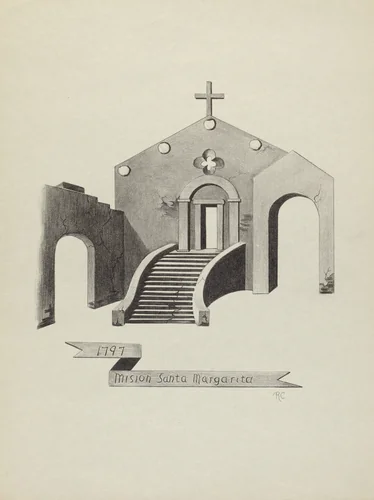 Mision Santa Margarita by James Jones, index of american design, 1912-1942