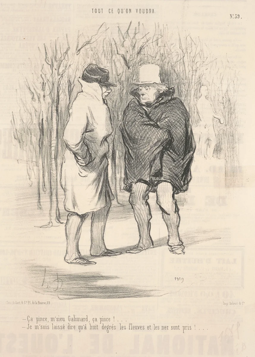 Ça pince, M'sieu Galimard, ça pince! ... by Honoré Daumier, print, 1848