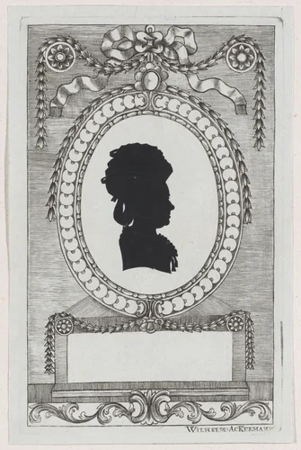 Silhouette of Gräfin Coreth by Wilhelm Ackermann, print, 1784-1834