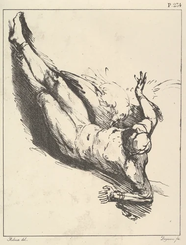 Prometheus chained, two pendentives and an Egyptian Saint Marie, volume 3, plate 234 from "Monuments des Arts du Dessin" by Jules Dagneau, book, 1829