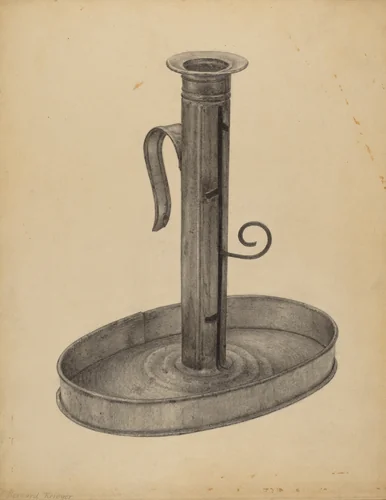 Candlestick by Bernard Krieger, index of american design, 1938
