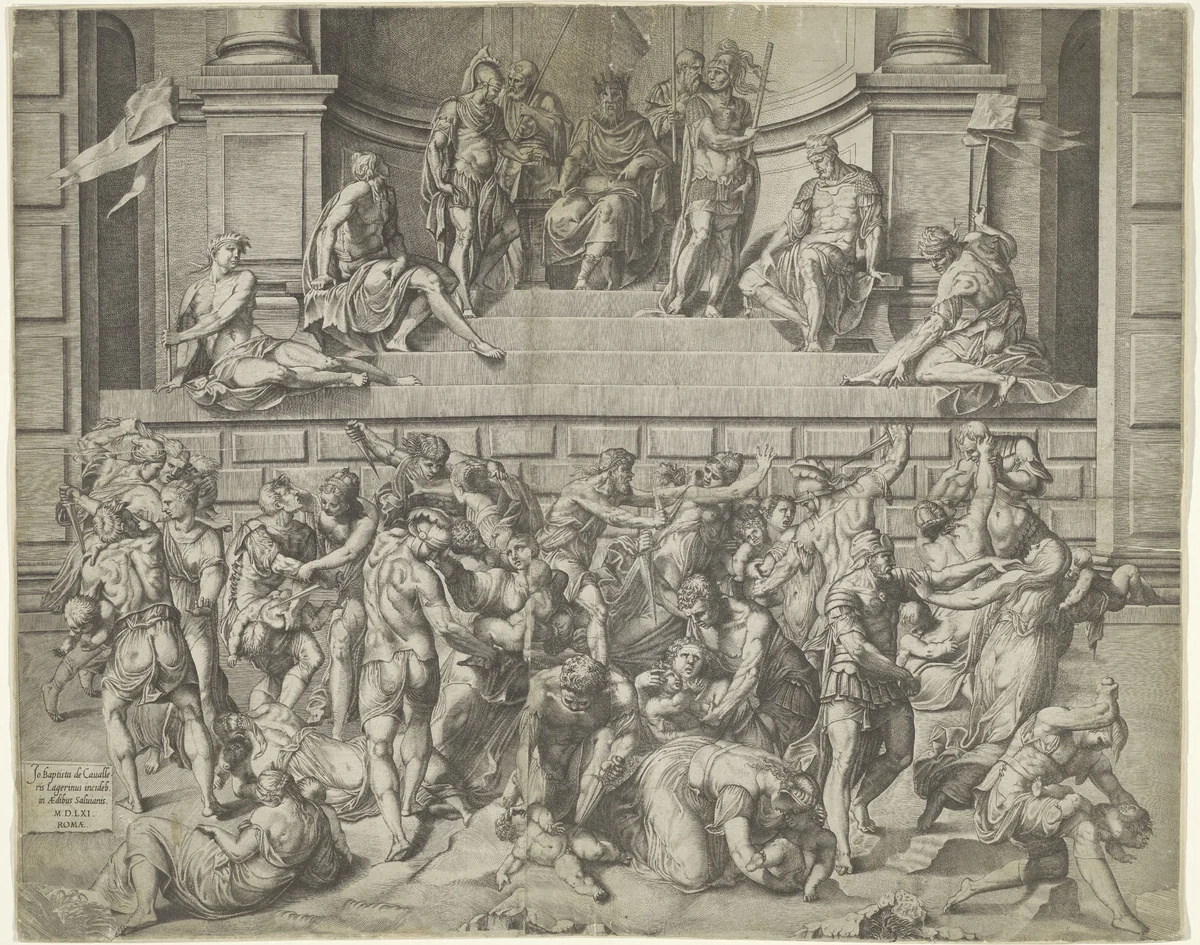Kindermoord te Betlehem by Unknown, print, 1561
