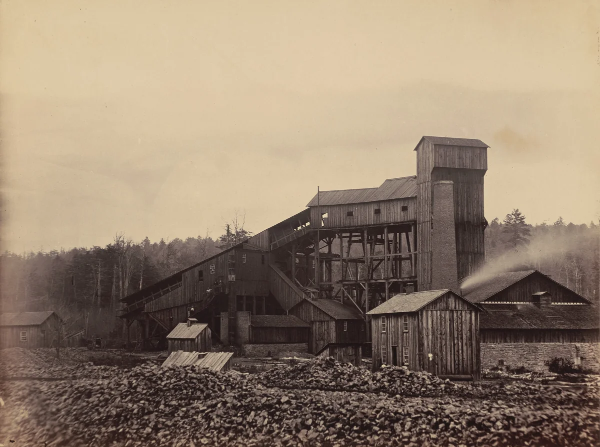 Gibson's Breaker, Rushdale, Del. & Hudson Canal Co. by Thomas H. Johnson, photograph, 1858-1868