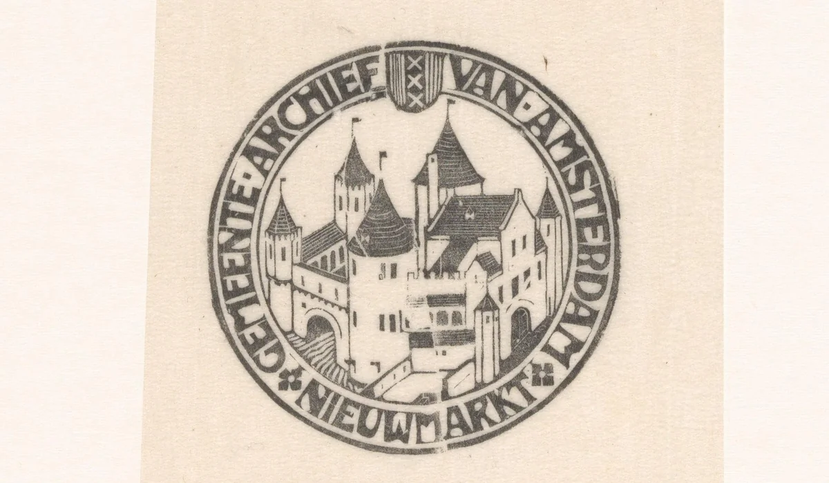 Stempel Gemeentearchief Amsterdam by Karel Petrus Cornelis de Bazel, print, 1934