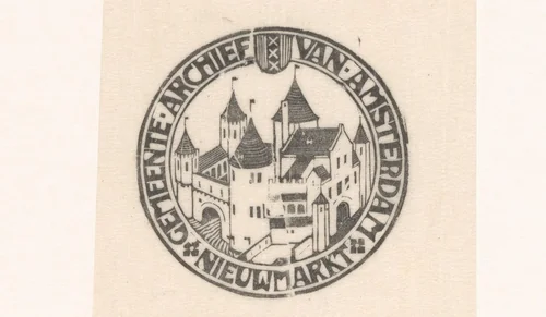 Stempel Gemeentearchief Amsterdam by Karel Petrus Cornelis de Bazel, print, 1934