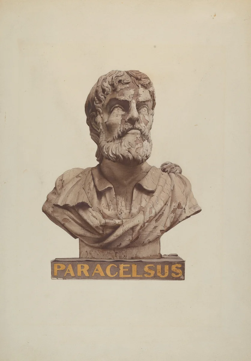 Bust of Paracelsus by Joseph Goldberg, index of american design, 1938