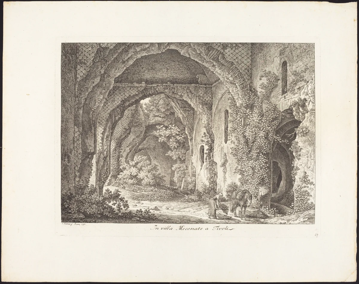 In Villa Mecenate by Johann Christian Reinhart, portfolio, 1792