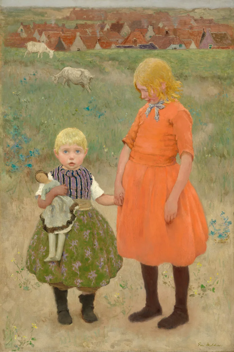 The Sisters by Gari Melchers, painting, 1895