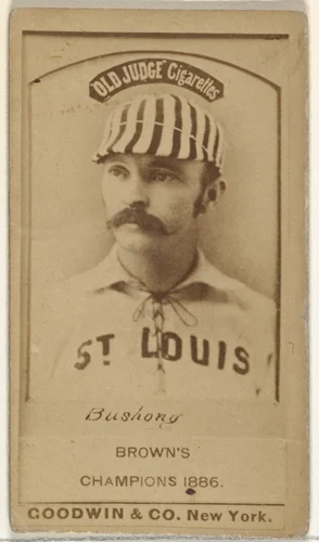 Albert John "Doc" Bushong, Catcher, St. Louis Browns, from the Old Judge series (N172) for Old Judge Cigarettes by Goodwin & Company, photograph, 1886