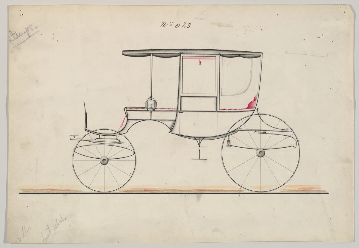 Rockaway #623 by Brewster & Co., drawing, 1865