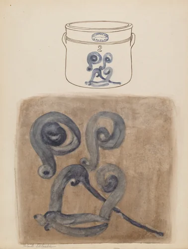 Crock by Yolande Delasser; George Loughridge, index of american design, 1937-1938