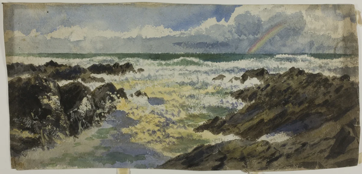 Rainbow Over Stormy Sea by Unknown Artist, painting, 1895-1905