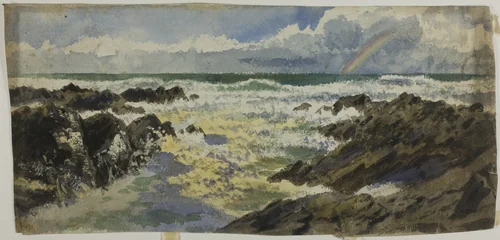 Rainbow Over Stormy Sea by Unknown Artist, painting, 1895-1905