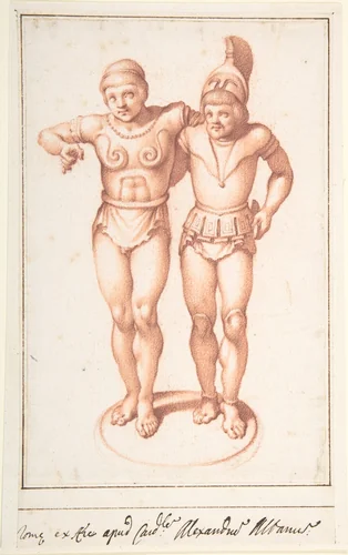 Etruscan Candelabrum Finial (from Cassiano dal Pozzo's 'Paper Museum') by anonymous, drawing, 1620-1640