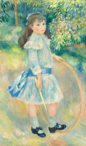 Girl with a Hoop by Auguste Renoir, painting, 1885