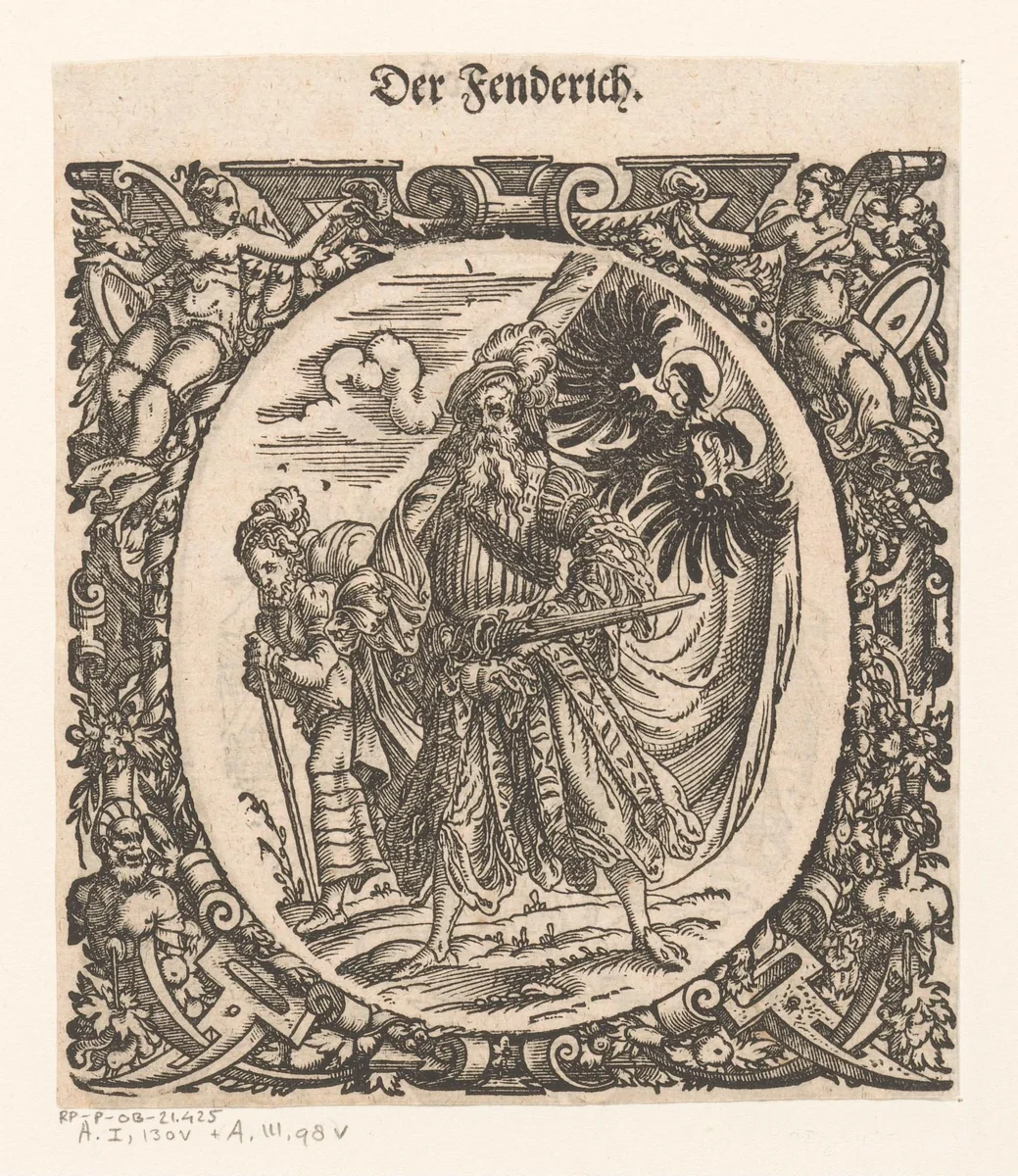 Vaandeldrager by Jost Amman, print, 1573