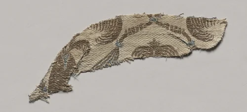 Silk Fragment by Unknown, textile, 1360-1399