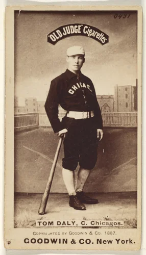 Tom Daly, Catcher, Chicago, from the Old Judge series (N172) for Old Judge Cigarettes by Goodwin & Company, photograph, 1887