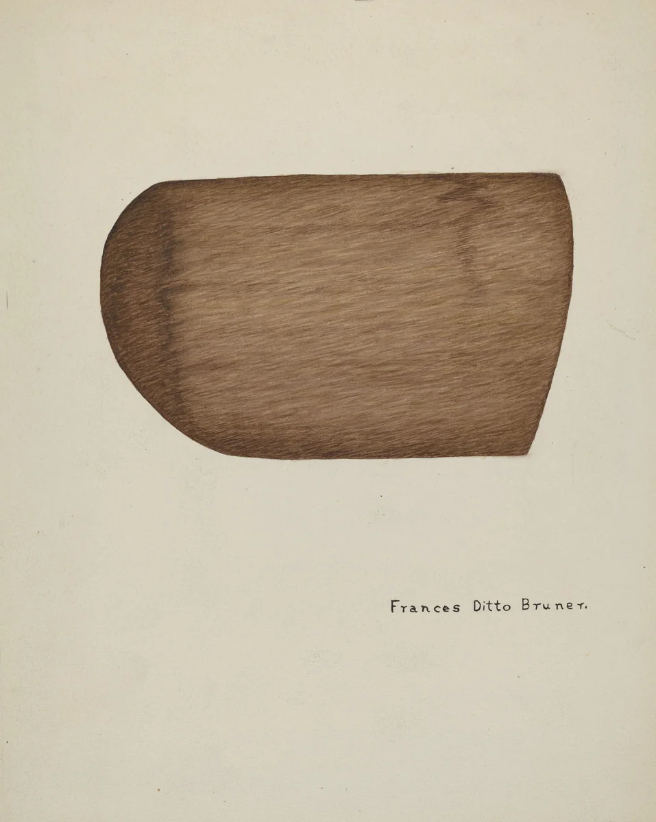 Shaker Bonnet Mold by Frances Bruner, index of american design, 1935-1942