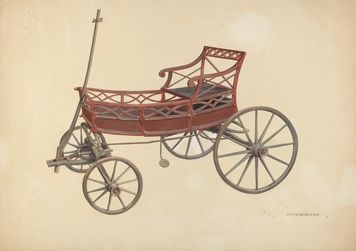Zoar Invalid Wagon by Fritz Boehmer, index of american design, 1937