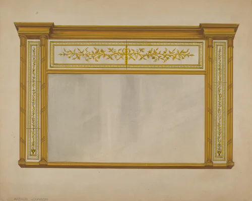 Mantel Looking Glass by Arthur Johnson, index of american design, 1937