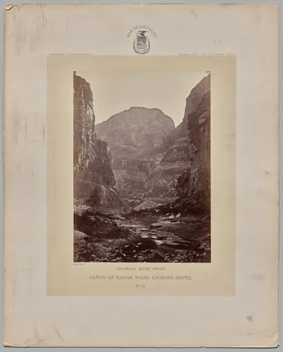 Canon of Kanab Wash, Looking South, Colorado River by William H. Bell, photograph, 1872