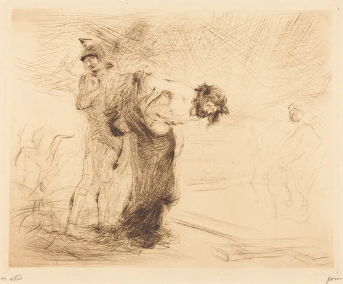 Le Christ dépouillé de ses vêtements (Christ Stripped of His Clothes) by Jean-Louis Forain, print, 1909