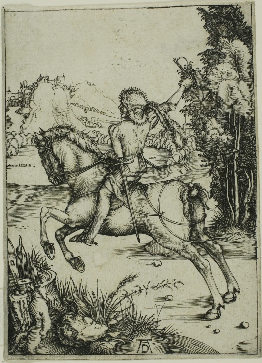The Small Courier by Albrecht Dürer, print, 1491-1501