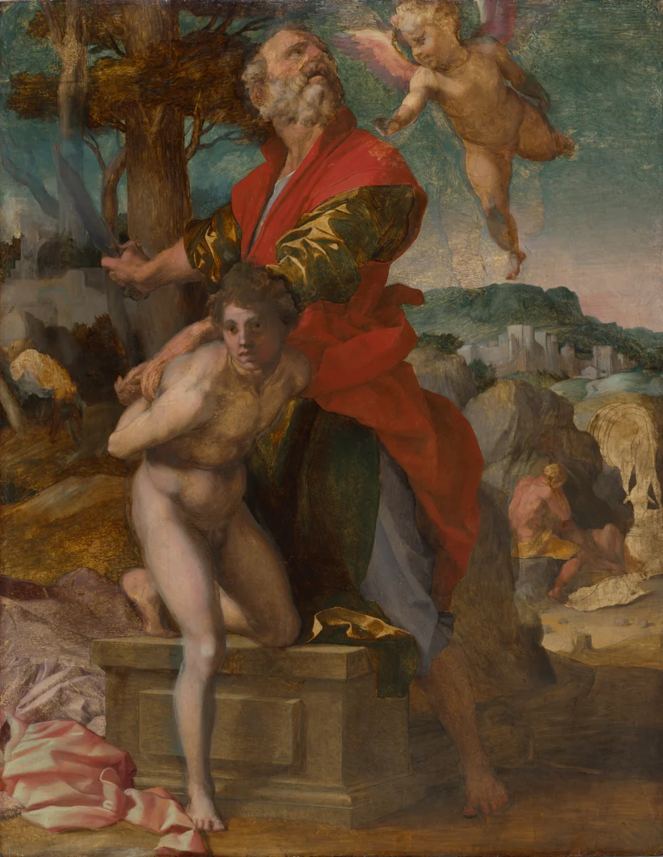 The Sacrifice of Isaac by Andrea del Sarto, painting, 1522-1532