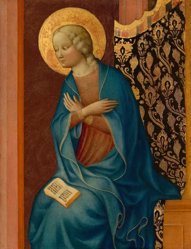 The Virgin Annunciate by Masolino da Panicale, painting, 1430