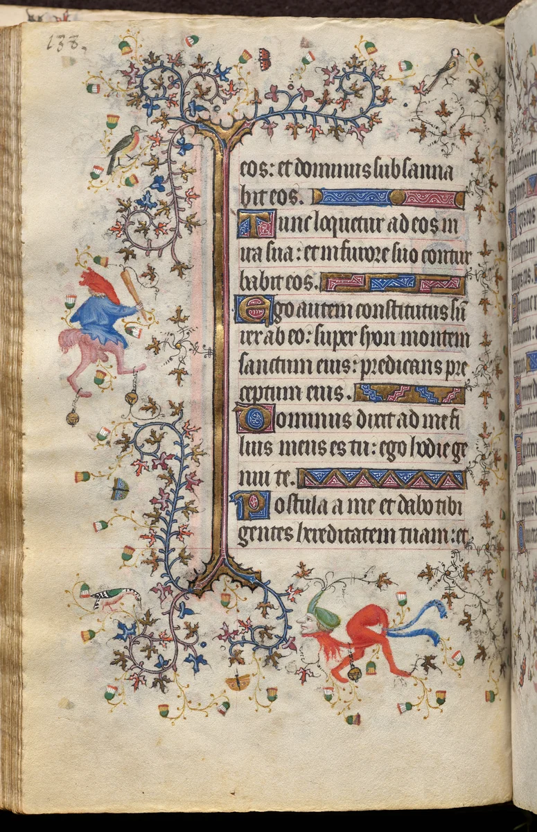 Hours of Charles the Noble, King of Navarre (1361-1425): fol. 69v, Text by Master of the Brussels Initials and Associates, book, 1400-1410