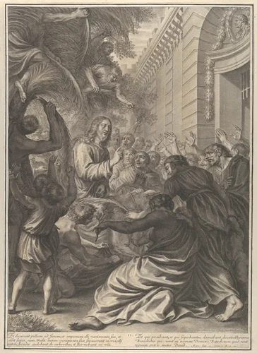 Christ's Entrance into Jerusalem, from The Passion of Christ, plate 2 by Grégoire Huret, print, 1664
