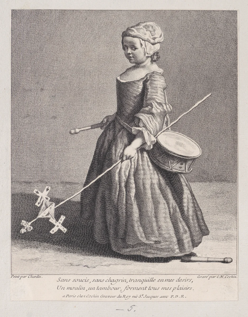 The Young Soldier by Charles Nicolas Cochin, print, 1733-1743