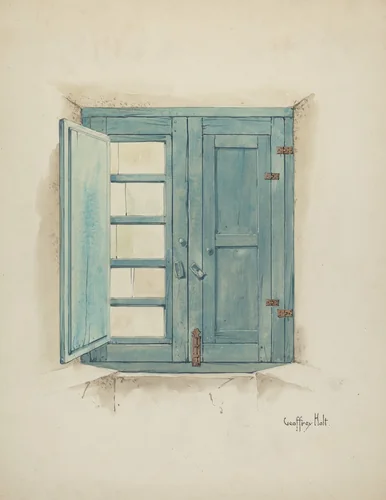 Grille and Mission-House Window (Interior) by Geoffrey Holt, index of american design, 1940