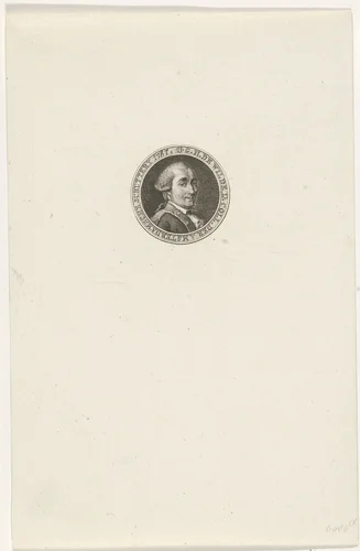 Portret van George Hendrik de Wilde by Abraham Jacobsz. Hulk, print, 1787